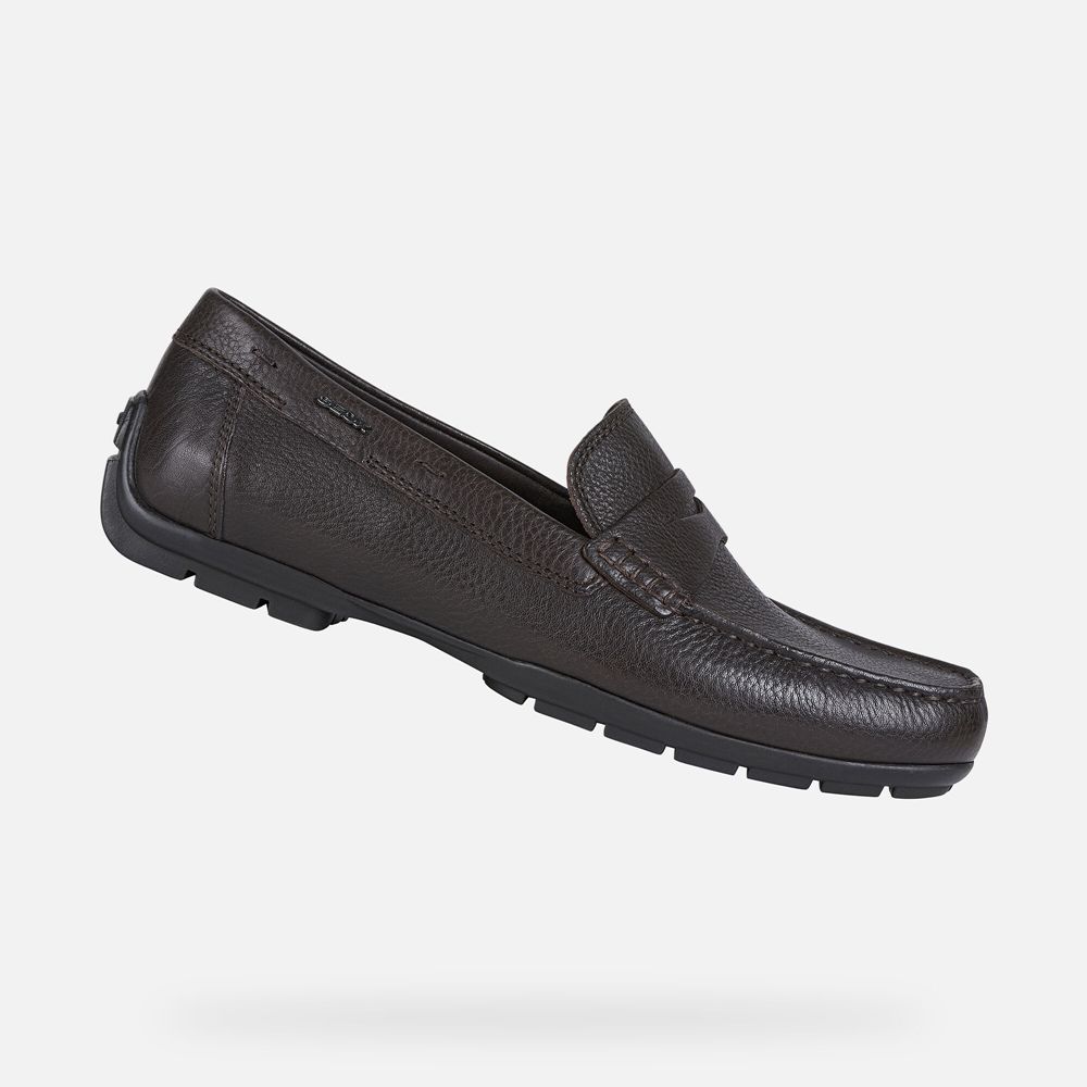 Geox Erkek Loafers Koyu Kahverengi - Moner 2Fit - HFP-735218